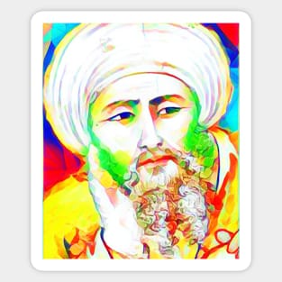 Averroes Colourful Portrait | Averroes Artwork 11 Sticker